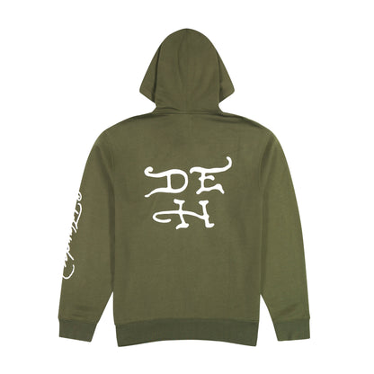 Dragon Wings Olive Pullover Hoodie OLIVE | Ed Hardy