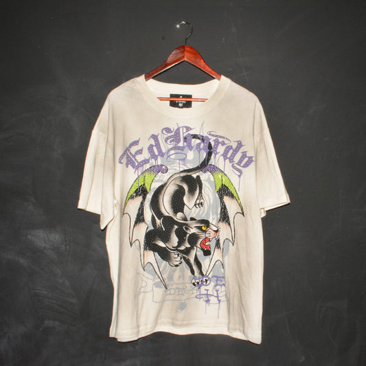 Panther Wings Boxy Tee VINTAGE IVORY | Ed Hardy