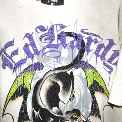 Panther Wings Boxy Tee VINTAGE IVORY | Ed Hardy