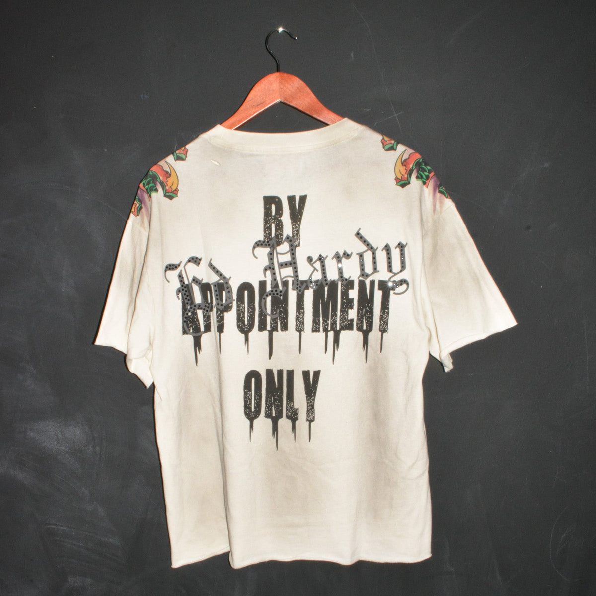 Reaper Cropped Mens Boxy Tee VINTAGE IVORY | Ed Hardy