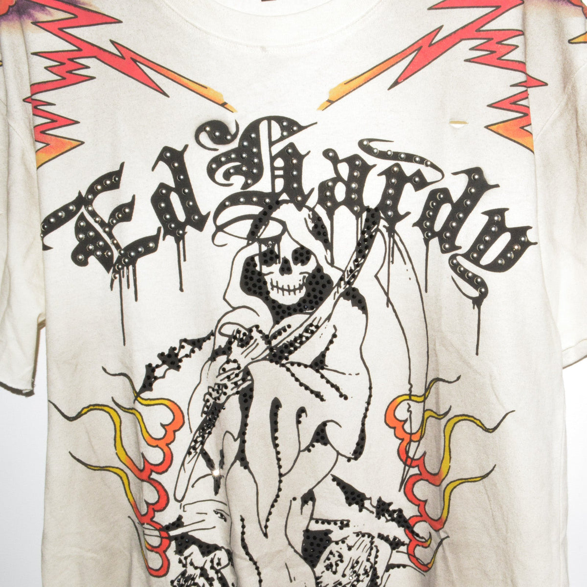 Reaper Cropped Mens Boxy Tee VINTAGE IVORY | Ed Hardy