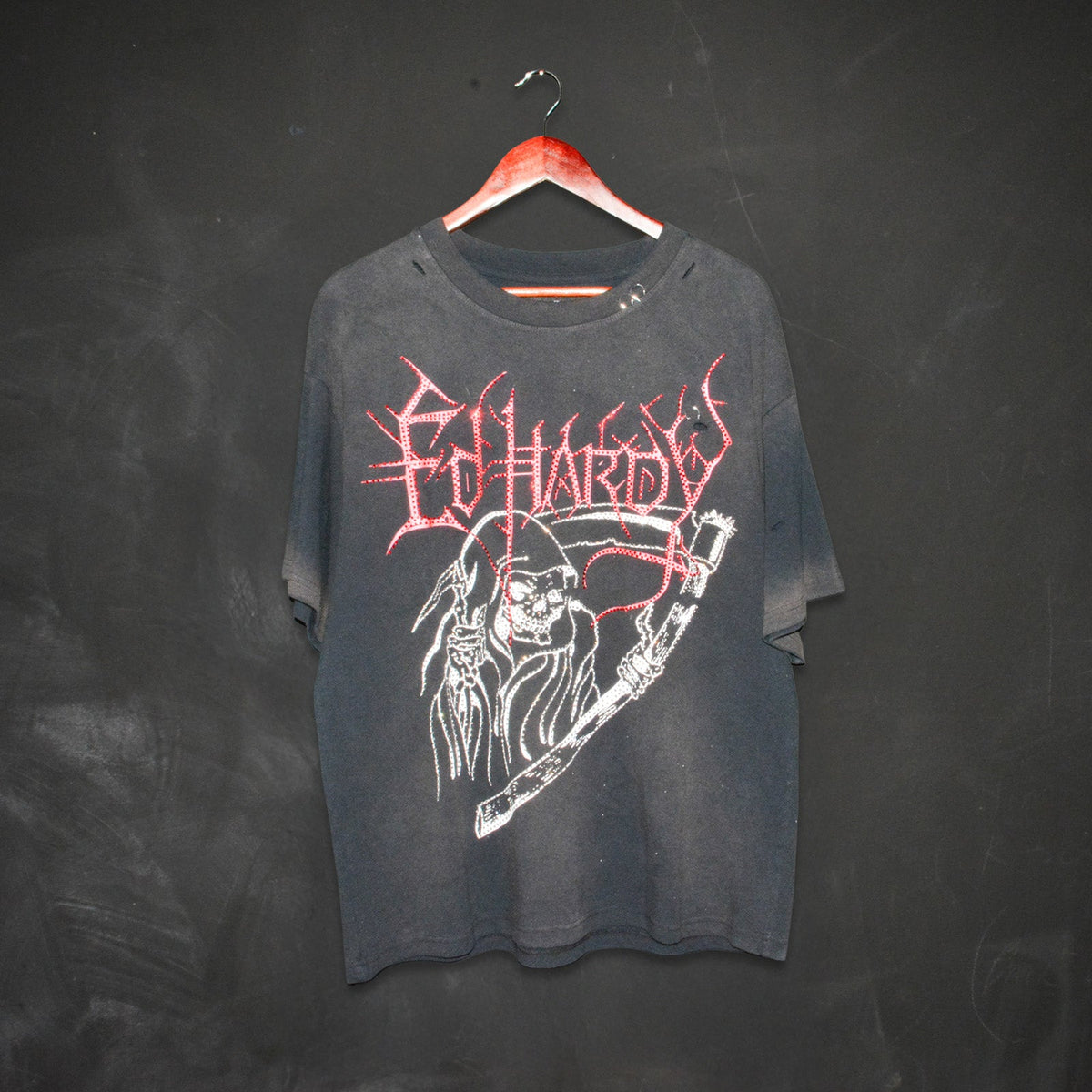 Reaper Boxy Tee VTG BLACK | Ed Hardy