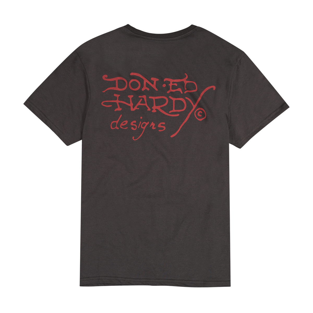 Wolf Head Throwback Rhinestone Tee CHARCOAL | Ed Hardy