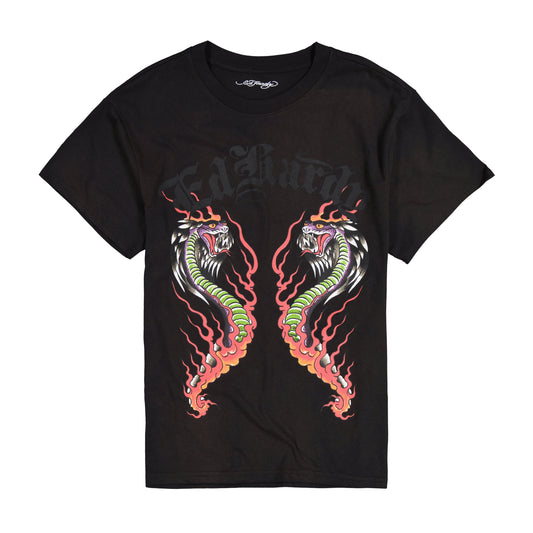 Fire Lord Boxy Vintage Wash Tee SUNFADE BLACK | Ed Hardy