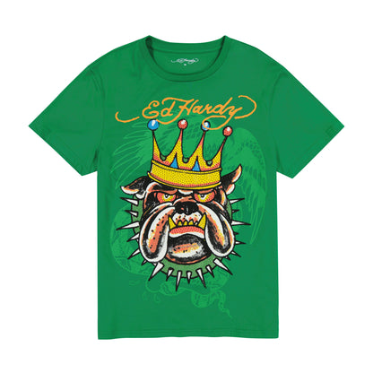 Bulldog Tee GREEN | Ed Hardy