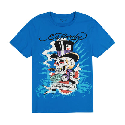 Skull Hat Tee CAPRI BLUE | Ed Hardy