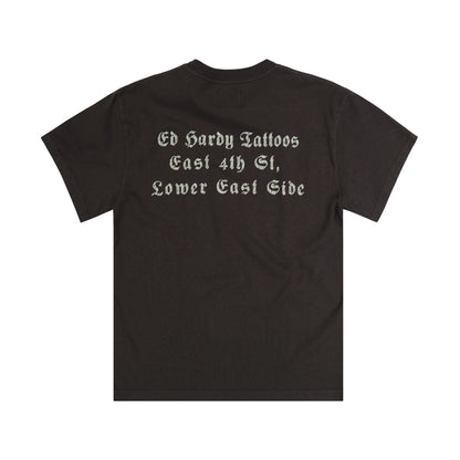 Limited Edition - Rhinestone Sacred Heart Tee CHARCOAL | Ed Hardy