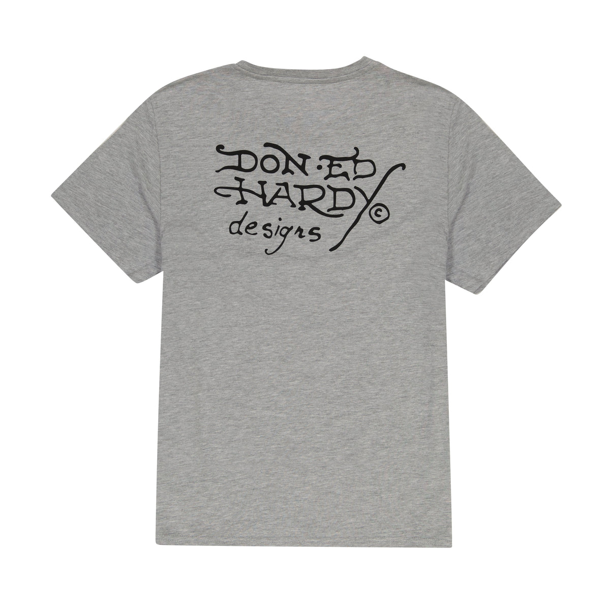 Rhinestone Skull Snake Tee Heather Gray | Ed Hardy