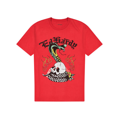 Cobra Skull Boxy Tee VTG RED | Ed Hardy