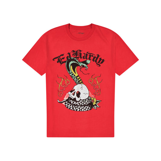 Cobra Skull Boxy Tee VTG RED | Ed Hardy