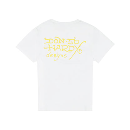 Crouching Panther Mens SS Tee WHITE | Ed Hardy