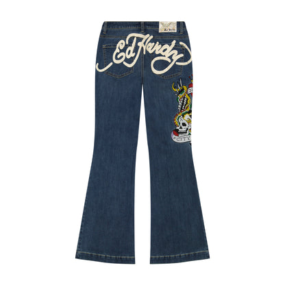 NYC Eagle Slim Flare Jean Med Vintage | Ed Hardy