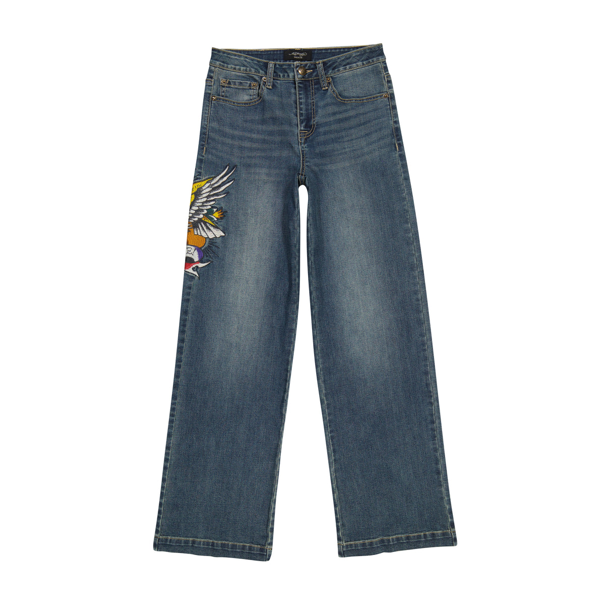 Brave Eagle Wide Leg Jean Med Vintage | Ed Hardy