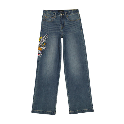 Brave Eagle Wide Leg Jean Med Vintage | Ed Hardy