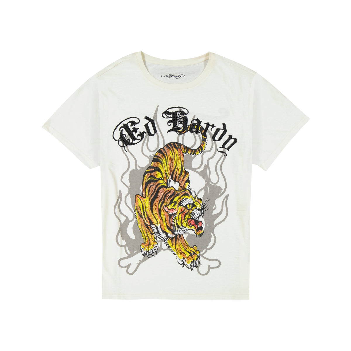 Crawling Tiger Mens SS Tee IVORY | Ed Hardy