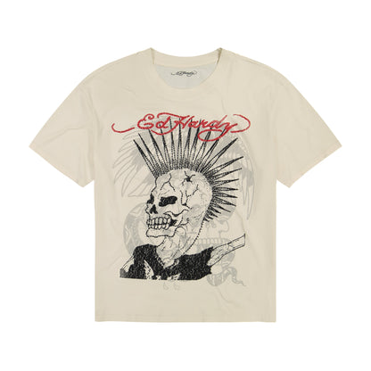 Punk Mohawk Boxy Tee VTG IVORY | Ed Hardy