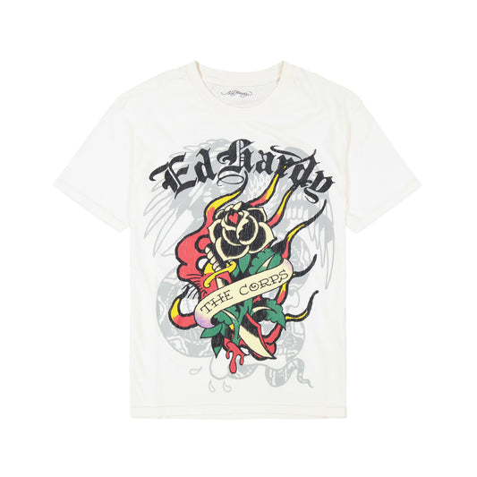 Corp Rose Boxy Tee VTG IVORY | Ed Hardy