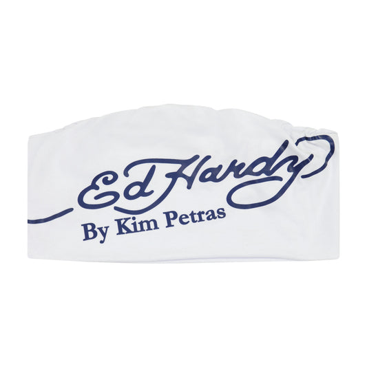 Koi Fish Crop Tube Top WHITE | Ed Hardy
