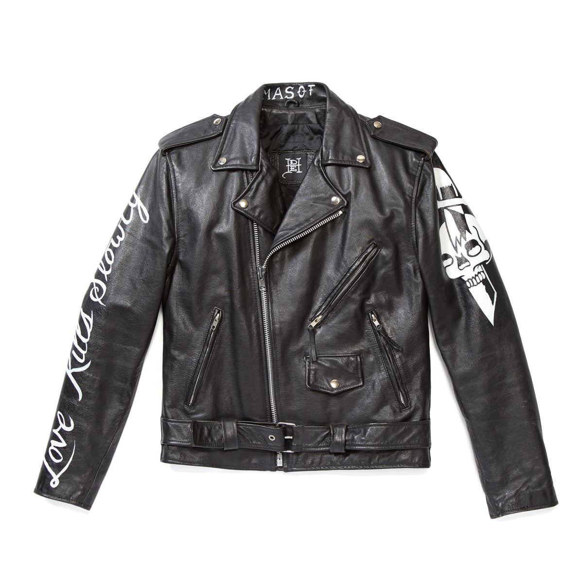 Tiger Painted Leather Jacket - Custom Black | Ed Hardy