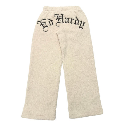 Tiger Sherpa Pants IVORY | Ed Hardy