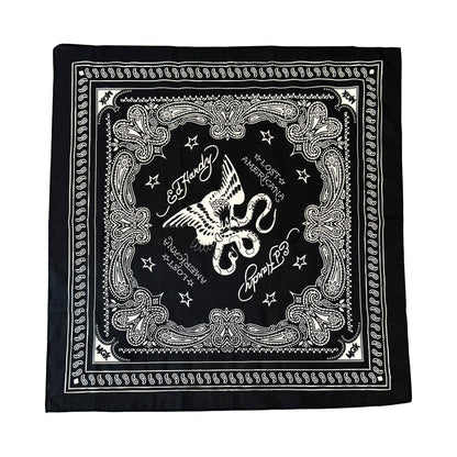 Eagle Snake Cotton Bandana - Black BLACK | Ed Hardy