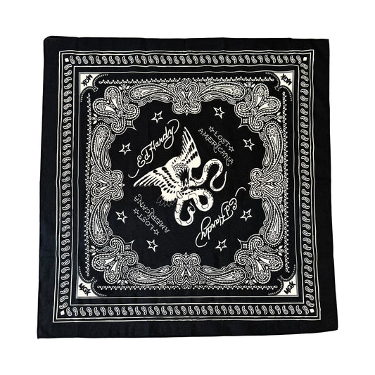 Eagle Snake Cotton Bandana - Black BLACK | Ed Hardy