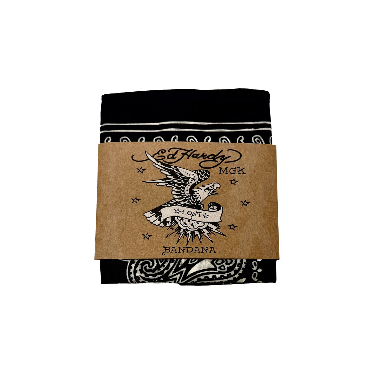Eagle Snake Cotton Bandana - Black BLACK | Ed Hardy