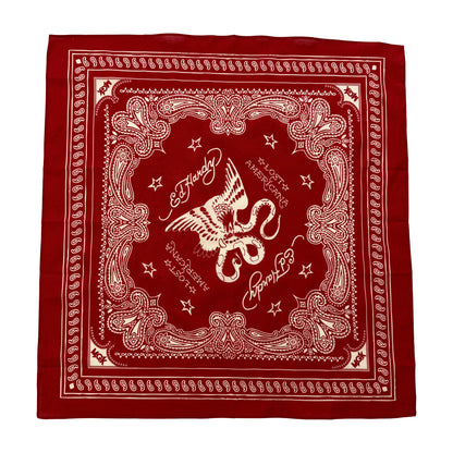 Eagle Snake Cotton Bandana - Red RED | Ed Hardy