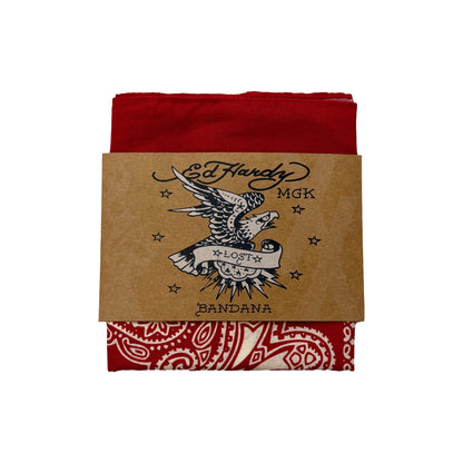 Eagle Snake Cotton Bandana - Red RED | Ed Hardy