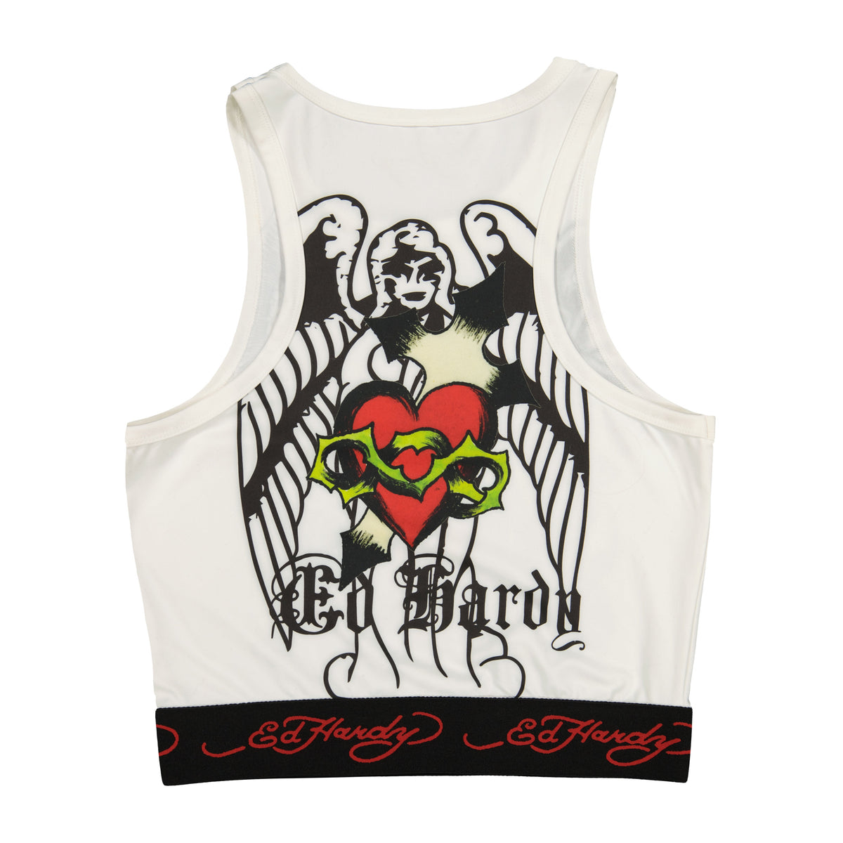 Sacred Heart Sport Tank WHITE | Ed Hardy