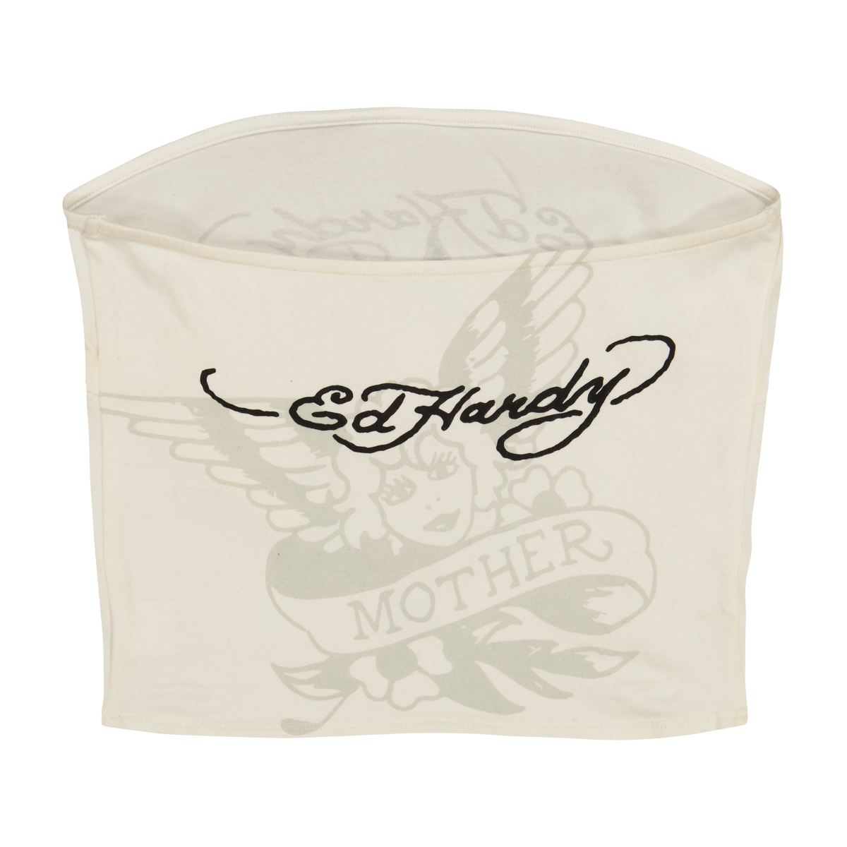 Cross Heart Tube Top IVORY | Ed Hardy