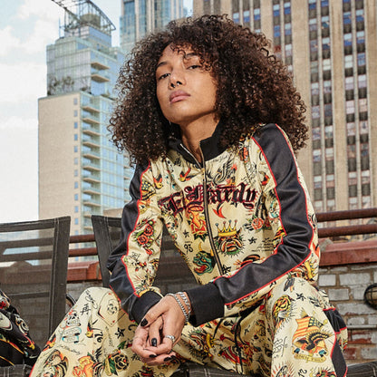 Shrunken Flashboard Multi Track Jacket MULTI | Ed Hardy